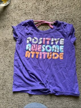 Pro Player Purple Kids 'Positive Awesome Attitude' Graphic Tee